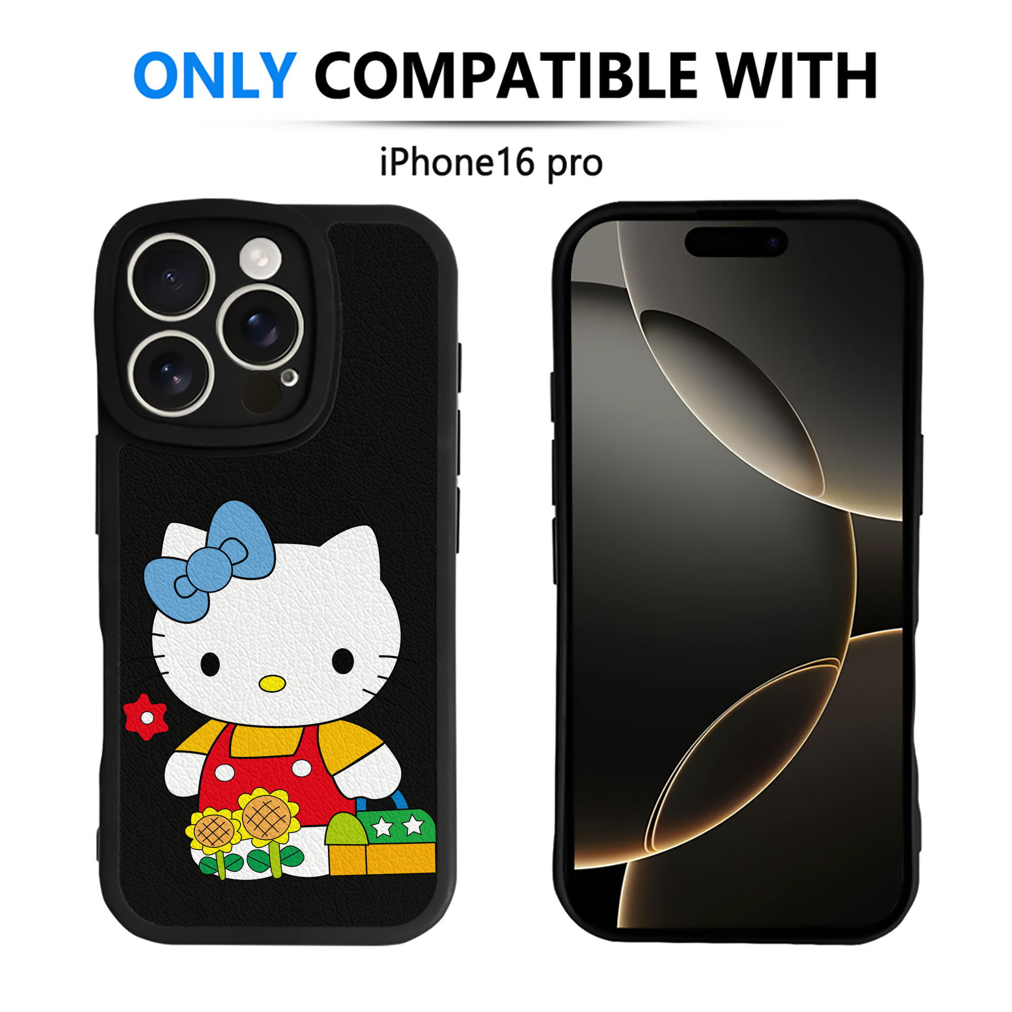 （画像用） Hello Kitty ハローキティ 【iPhone 16シリーズ対応】シリコンスマホケース（レザー調） 材質：シリコン